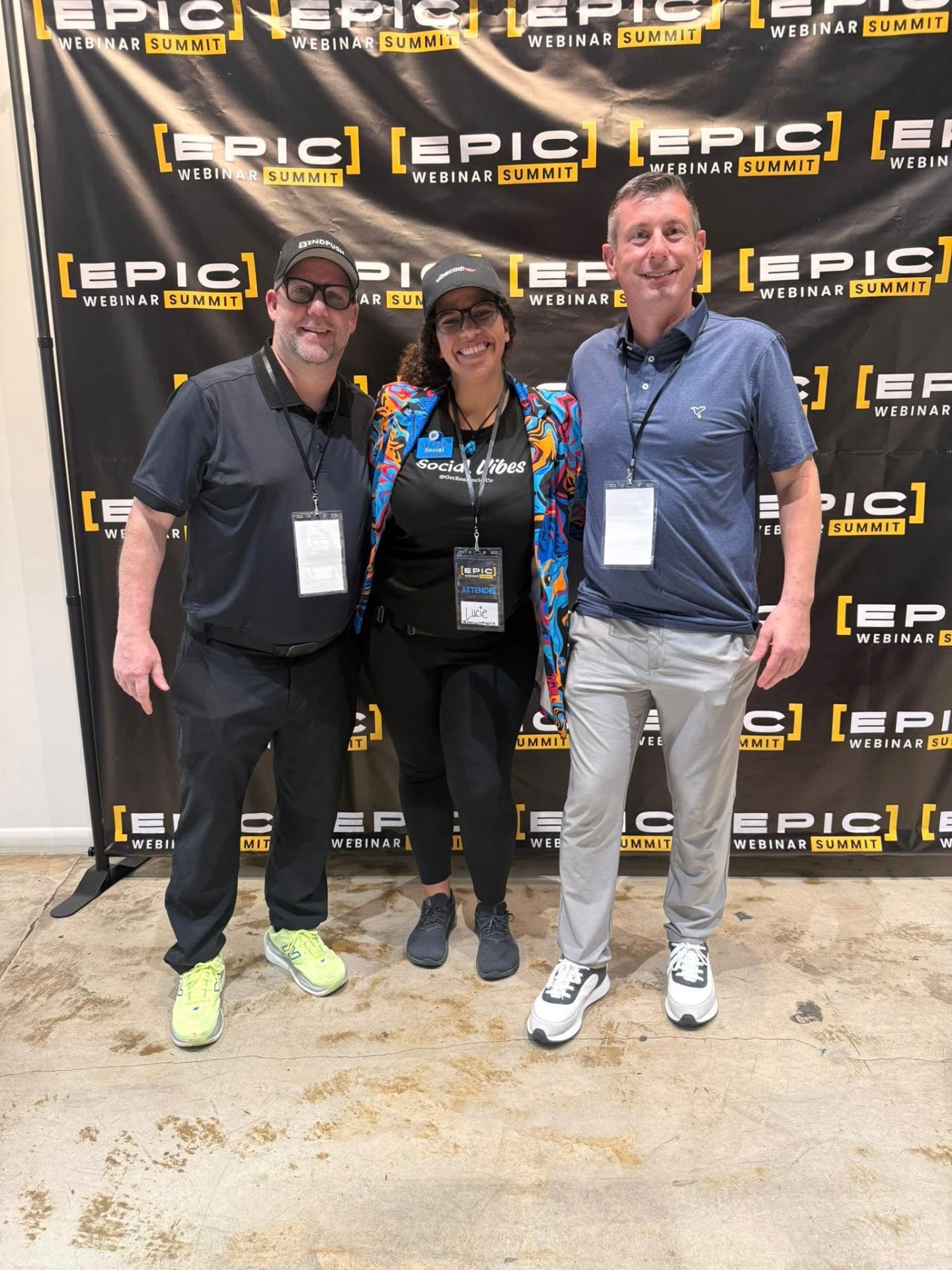 Epic Webinar Summit branded backdrop