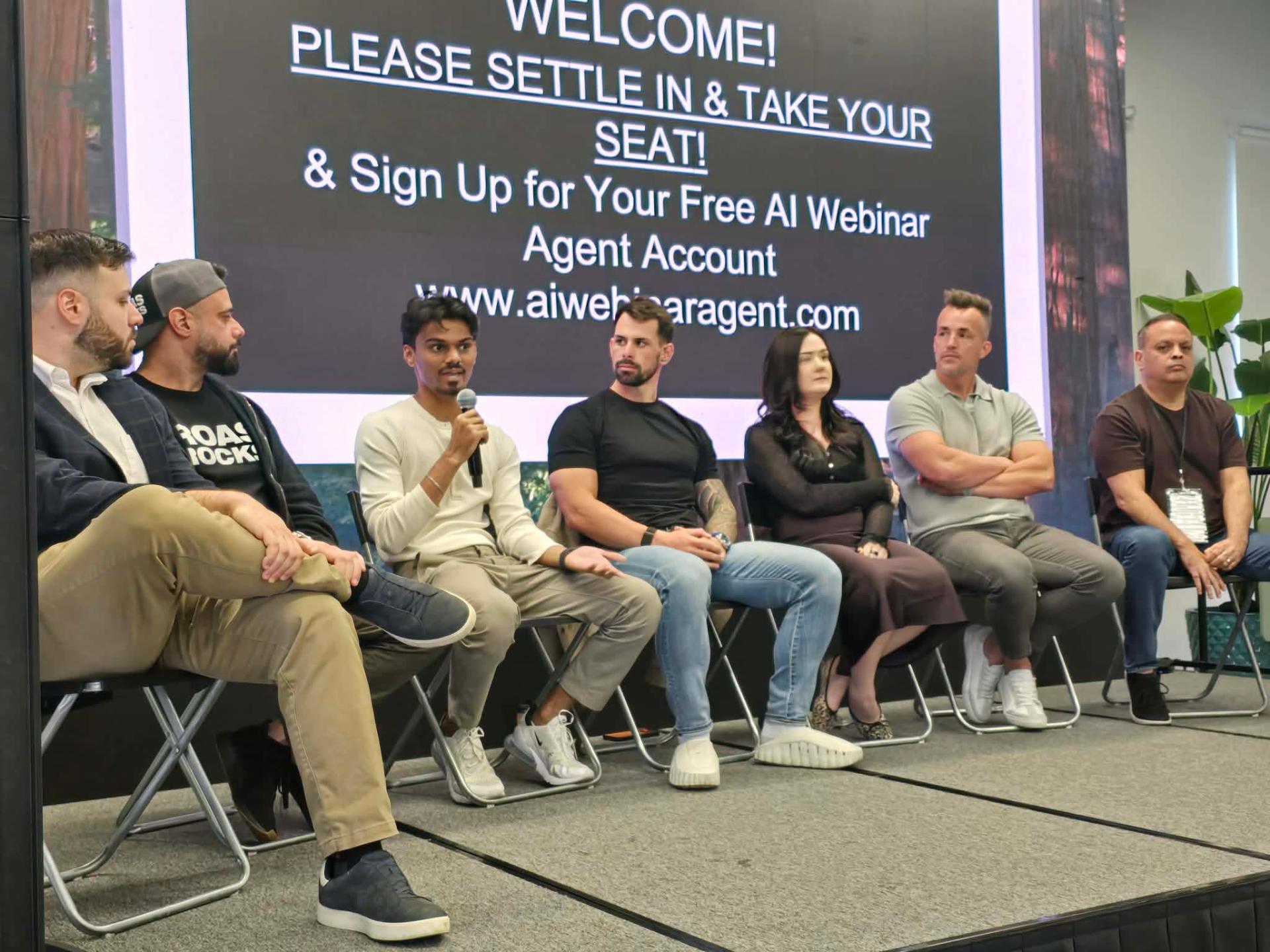 Speaker panel at Epic Webinar Summit